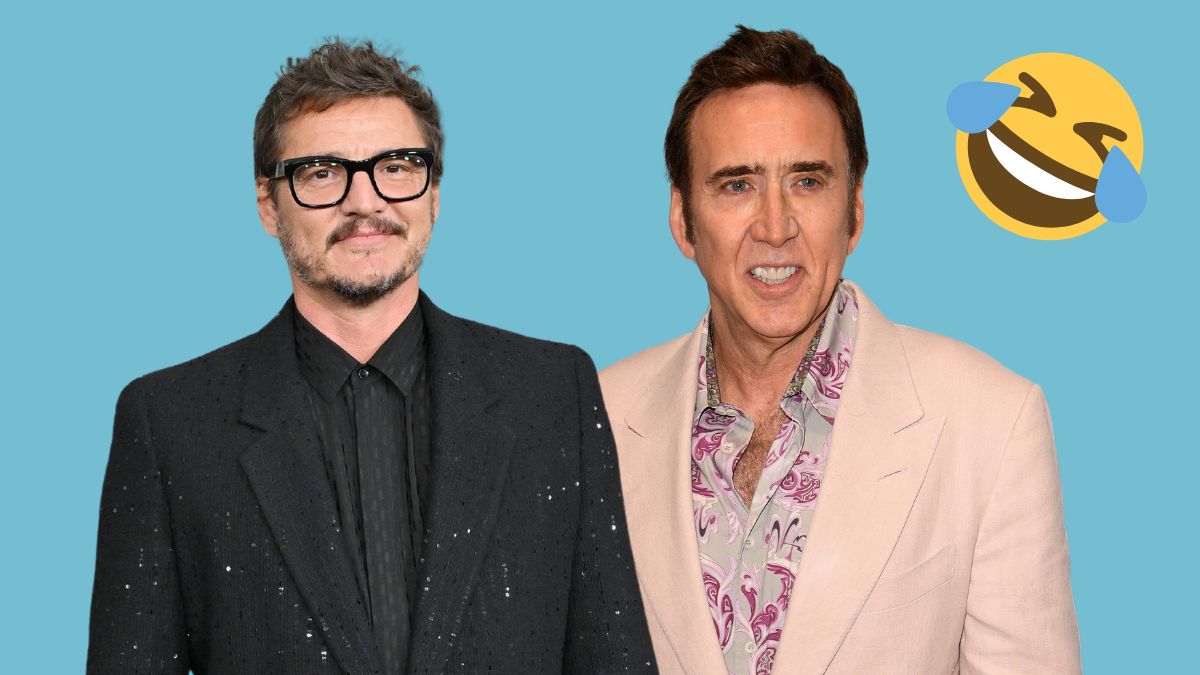pedro pascal nick cage meme Nicolas Cage and Pedro Pascal in a Car